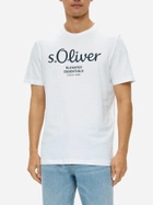 T-shirt męski bawełniany s.Oliver 10.3.11.12.130.2152232-01D2 S Biały (4099975523801) - obraz 1