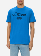 T-shirt męski bawełniany s.Oliver 10.3.11.12.130.2152232-55D1 S Niebieski (4099975524044) - obraz 1