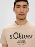 T-shirt męski bawełniany s.Oliver 10.3.11.12.130.2152232-82D1 3XL Beżowy (4099975524334) - obraz 4