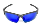 Очки защитные открытые Venture Gear MontEagle GunMetal (ice blue mirror) Anti-Fog, синие зеркальные - изображение 3