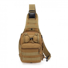 Тактический армейский рюкзак 6л, (28х18х13 см) Oxford 600D, B14, Песок - изображение 4