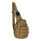 Тактический армейский рюкзак 6л, (28х18х13 см) Oxford 600D, B14, Песок - изображение 12