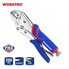 Клещи зажимные полукруглые WORKPRO 250 мм CR-V PRO PLUS WP231074