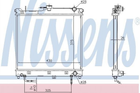 Радіатор охолодження двигуна NISSENS 641753 Suzuki Jimny 1770080A10, 1770081A11