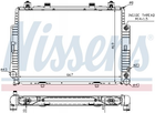 Радиатор охлаждения двигателя NISSENS 62716A Mercedes S-Class 1405001003, 1405001403, 1405001603