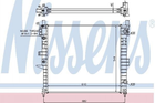 Радіатор охолодження двигуна NISSENS 62787A Mercedes M-Class 1635000103, A1635000103