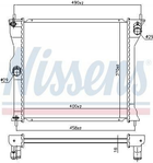Радиатор охлаждения двигателя NISSENS 628963 1330Y8, 1350A014, 1350A319