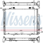 Радиатор охлаждения двигателя NISSENS 62611A Mercedes E-Class 2105004903, 2105006303, A2105004903