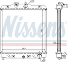 Радиатор охлаждения двигателя NISSENS 63310A Honda Civic, HR-V 19010P01004, 19010P08003, 19010P1KE01