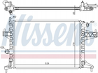 Радиатор охлаждения двигателя NISSENS 63008 Opel CORSA, Combo 1300237, 1300333, 9201956