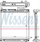 Радиатор охлаждения двигателя NISSENS 67224A