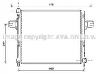 Радіатор охолодження двигуна AVA COOLING JEA2064 Jeep Grand Cherokee III (WH, WK), COMMANDER (XK) 55116858AA