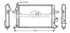 Радиатор охлаждения двигателя AVA COOLING OLA2294 Opel Astra 09192586, 09129517, 1300209