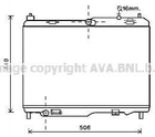 Радиатор охлаждения двигателя AVA COOLING FD2442 Ford Transit, Courier, B-Max, Fiesta, Ecosport 1516268, 1522383, 1573215