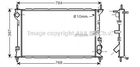 Радиатор охлаждения двигателя AVA COOLING FDA2411 Ford Transit, Connect 1365996, 2T148005FB, 2T148005FA