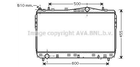 Радиатор охлаждения двигателя AVA COOLING DWA2073 Daewoo Nubira; Chevrolet Lacetti 96553378, 96553422