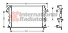Радіатор охолодження двигуна Van Wezel 43002290 Renault Laguna, Espace 8200008764, 8200008765, 8200302463