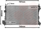 Радіатор охолодження двигуна Van Wezel 37002338 Opel Vectra 130024424418338, 1300244, 24418338