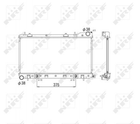 Радиатор охлаждения двигателя NRF 53596 Subaru Forester 45111FC300, 45111FC310, 45111FC320