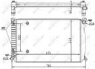 Радиатор охлаждения двигателя NRF 53105 Audi A6, Allroad 4F0121251AH, 4F0121251D