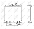 Радиатор охлаждения двигателя NRF 53535 Nissan Micra, Note 21460BH50A, 21460AX800