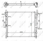 Радиатор охлаждения двигателя NRF 55334 Mercedes M-Class 1635000003, 1635000404, 1635002204