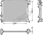 Радиатор охлаждения двигателя DENSO DRM46062 Nissan Qashqai; Renault Kadjar 214104EA0A, 214104EA1A, 214107399R