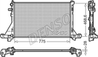 Радиатор охлаждения двигателя DENSO DRM23112 Renault Master; Opel Movano 2140000Q2A, 2140000Q2E, 214106759R