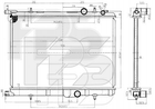 Радиатор охлаждения двигателя FPS FP 54 A63 Citroen Xsara, C4, Berlingo; Peugeot 307, Partner