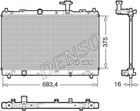 Радіатор охолодження двигуна DENSO DRM47038 Suzuki SX4, Vitara 1770061M00