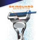 Змінні картриджі для гоління Gillette SkinGuard Sensitive 4 шт (7702018486465) - зображення 4