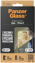Szkło hartowane Panzer Glass Ultra-Wide Fit Eye Care do Apple iPhone 15 Black (5711724028137) - obraz 4