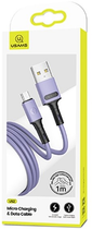 Кабель Usams U52 мicro-USB 2A Fast Charge 1м Пурпурний (6958444989037) - зображення 3