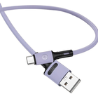 Kabel Usams U52 USB Typ-C 2A Fast Charge 1m Purpurowy (6958444989075) - obraz 1