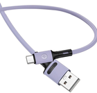 Кабель Usams U52 USB Typ-C 2A Fast Charge 1м Пурпурний (6958444989075) - зображення 1