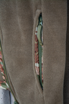 Флисовая кофта Кіраса уставная по требованиям ВСУ турецкая ткань Polartec 320 г/м.кв. хаки + мультикам 4XL (66-68) 412-5 - изображение 9