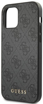 Etui plecki Guess 4G Metal Gold Logo do Apple iPhone 14 Pro Max Grey (3666339094065) - obraz 2