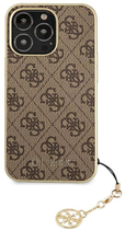Etui plecki Guess 4G Charms Collection do Apple iPhone 14 Pro Max Brown (3666339094188) - obraz 3