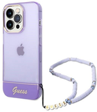 Панель Guess Translucent Pearl Strap для Apple iPhone 14 Pro Max Фіолетовий (3666339064235) - зображення 1