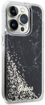 Etui plecki Guess Liquid Glitter Marble do Apple iPhone 14 Pro Max Black (3666339127305) - obraz 3
