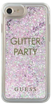 Etui plecki Guess Liquid Glitter Party do Apple iPhone 6/7/8/SE 2020/SE 2022 Purple (3700740398289) - obraz 1