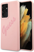 Etui plecki Guess Script Vintage do Samsung Galaxy S21 Ultra Pink (3700740496084) - obraz 2