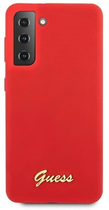 Etui plecki Guess Silicone Script Metal Logo do Samsung Galaxy S21 Plus Red (3700740495803) - obraz 2