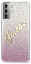 Etui plecki Guess Glitter Gradient Script do Samsung Galaxy S21 Plus Pink (3700740495988) - obraz 2