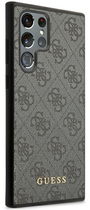 Etui plecki Guess 4G Metal Gold Logo do Samsung Galaxy S23 Ultra Grey (3666339116972) - obraz 3