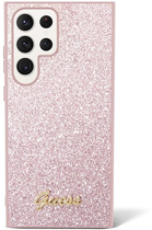 Etui plecki Guess Glitter Script do Samsung Galaxy S23 Ultra Pink (3666339117337) - obraz 2