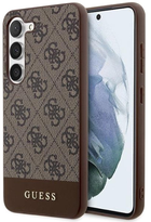 Etui plecki Guess 4G Stripe Collection do Samsung Galaxy S23 Plus Brown (3666339117566) - obraz 1