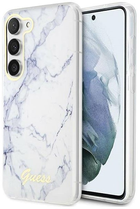 Etui plecki Guess Marble do Samsung Galaxy S23 White (3666339117405) - obraz 1