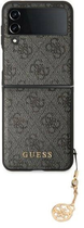 Etui plecki Guess 4G Charms Collection do Samsung Galaxy Z Flip 4 Grey (3666339100346) - obraz 1