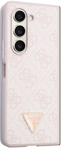Etui plecki Guess Leather 4G Triangle Strass do Samsung Galaxy Z Fold 5 Pink (3666339173944) - obraz 3